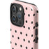Pink and Black Polka Dots iPhone 16 Pro Impact Case